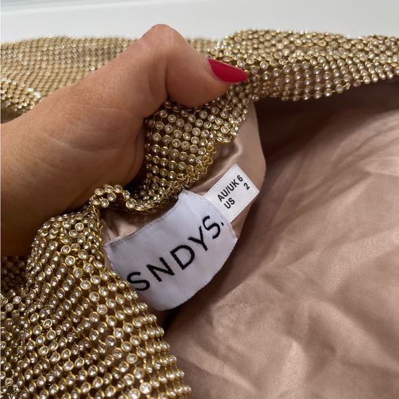 SNDYS Gold Glitter Dress - Picture 9 of 12